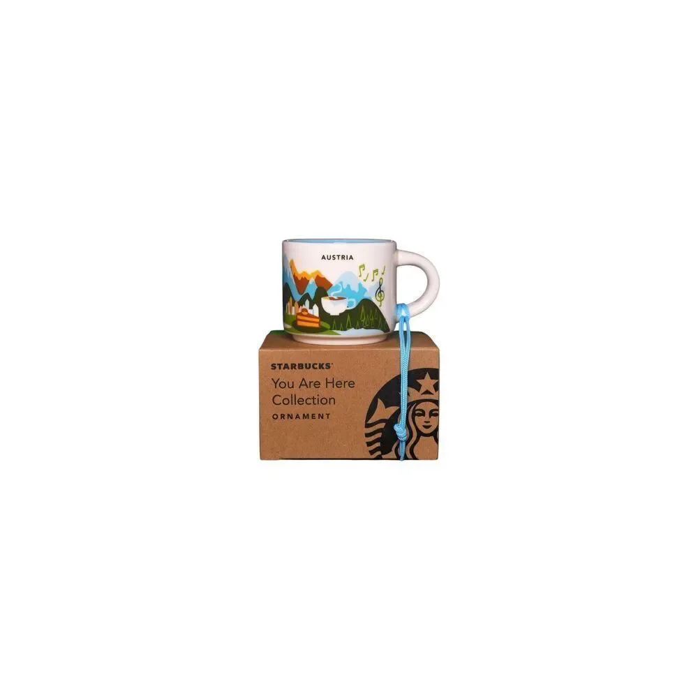 Starbucks You Are Here Austria Espresso Mug Ornament 2oz Ceramic New Collectible